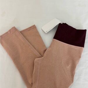 Fabletics Burgundy and Pink High waisted Leggings size Small